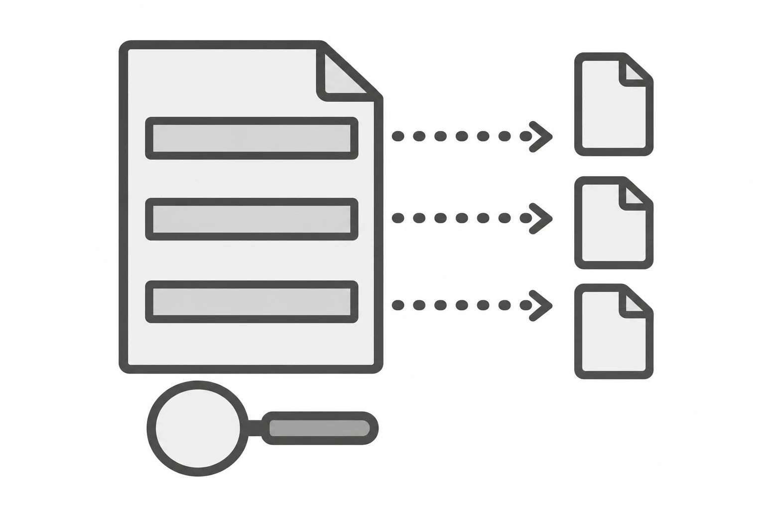 Tres afirmacions d'una resposta, cadascuna lligada al document que la sosté.
