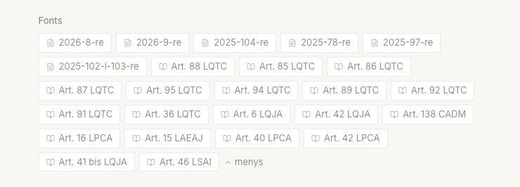 Fonts consultades: sentències i articles de llei verificats